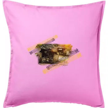 Polštář ATV čtyřkolka v bahně - Polštář 50x50 - 50x50 - Pouze potah ( Růžová )