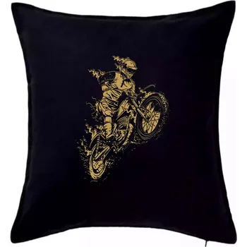 Polštář Dirt bike vintage - Polštář 50x50 - 50x50 - Pouze potah ( Černá )