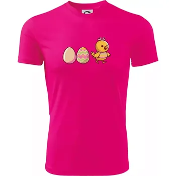 Evoluce vajíčka - velikonoce - kuře - Dětské triko sportovní (dresovina) - 146 cm/10 let ( Neon Pink )