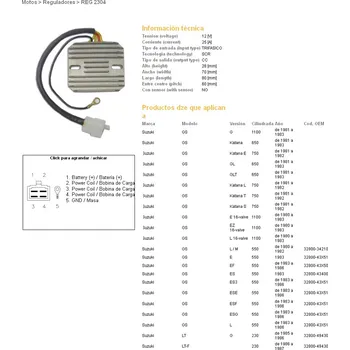 Elektroinstalace pro motocykl DZE regulátor napětí SUZUKI GS 450E/S 84-88; GS 500 84-85; GS 550 83-87; GS 1100E/ES/G 82-87; GSX 1100E/Z/D 82- (ESR090,ESR100) (32800-34210) (ESR090) (DZE regulátor napětí SUZUKI GS 450E/S 84-88; GS 500 84-85; GS 550 83-87; GS 1100E/ES/G 82-87; GSX)