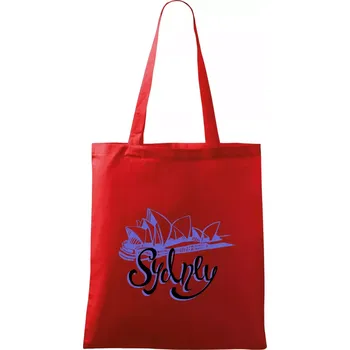 Nákupní taška Sydney Lettering - Taška bavlněná - 42 x 38 cm ( Červená )