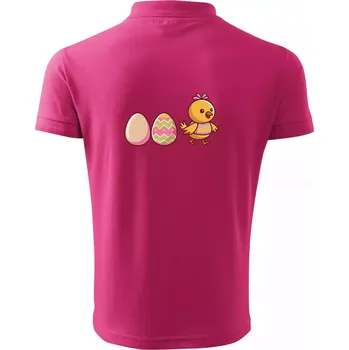 Pánská košile Evoluce vajíčka - velikonoce - kuře - Polokošile pánská Pique Polo 203 - 4XL ( Purpurová )