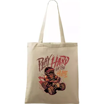 Nákupní taška Play Hard or Go Home - Taška bavlněná - 42 x 38 cm ( Naturální )