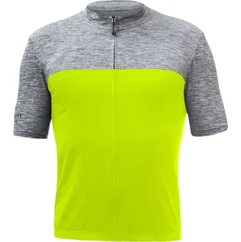 cyklistický dres SENSOR CYKLO MOTION pánský dres kr.rukáv celozip neon yellow/šedá M