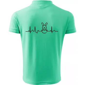 Pánská košile EKG Velikonoční zajíc - Polokošile pánská Pique Polo 203 - S ( Mátová )