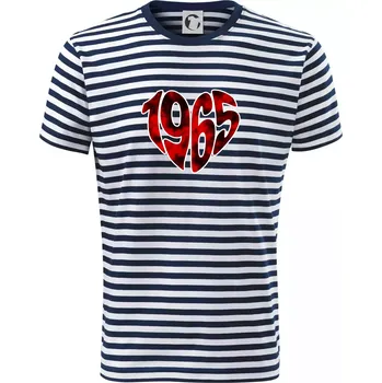 Pánské tričko 1965 v srdci - Triko na vodu - XS ( Prouhovaná )