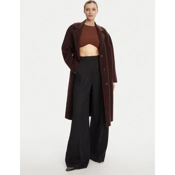 Dámský kabát STAUD Vlněný kabát Chrysalis R24F8112WL Bordó Regular Fit XS