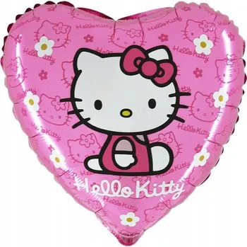 Balónek Fóliový balónek Hello Kitty srdce růžový 46 cm 1 Ks