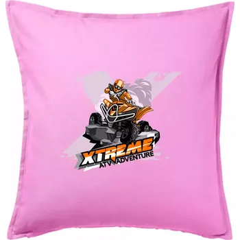 Polštář ATV čtyřkolka Xtreme oranžová - Polštář 50x50 - 50x50 - Pouze potah ( Růžová )