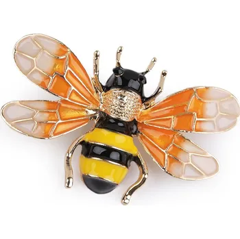 Náramek Brož vosa, moucha, malé, 1 oranžovožlutá