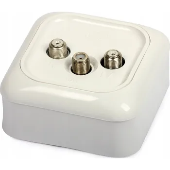 Elektrická zásuvka Povrchová zásuvka GAR-3F-BG-DK-SAT koncová SATEL