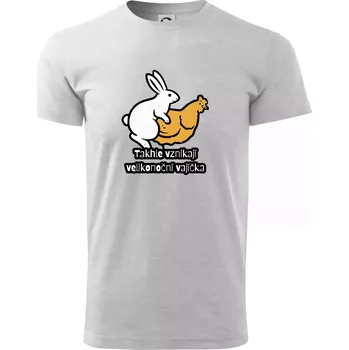 Takhle vznikají velikonoční vajíčka - Triko extra velké (5-8XL) - 8XL ( Světlešedý Melír )
