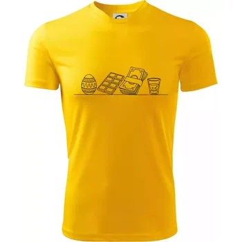 Chlapecké tričko Evoluce velikonoc - koleda - Dětské triko sportovní (dresovina) - 146 cm/10 let ( Žlutá )