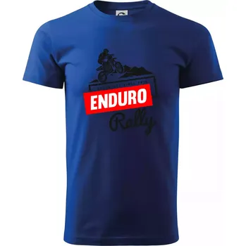 Pánské tričko Enduro rally - Triko extra velké (5-8XL) - 7XL ( Královská modrá )