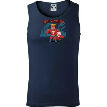 Tariff Superhero Trump - Tílko pánské Core - XL ( Námořní modrá (velmi tmavá - téměř černá) )