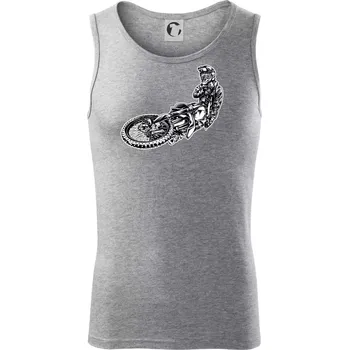 Motocross letec - Tílko pánské Core - XL ( Tmavě šedý melír )