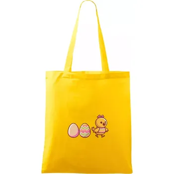 Evoluce vajíčka - velikonoce - kuře - Taška bavlněná - 42 x 38 cm ( Žlutá )