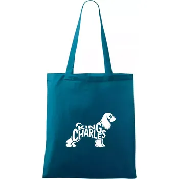 Labrador nápis v těle - Taška bavlněná - 42 x 38 cm ( Petrolejová )