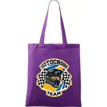 Motocross team helma - Taška bavlněná - 42 x 38 cm ( Fialová )