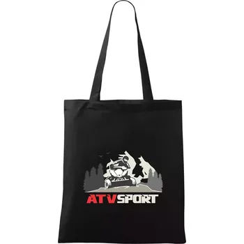 Nákupní taška ATV čtyřkolka sport - Taška bavlněná - 42 x 38 cm ( Černá )