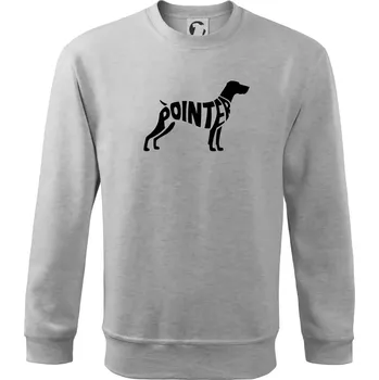 Chlapecké tričko Pointer nápis v těle - Mikina Essential dětská - 146 cm/10 let ( Světlešedý Melír )