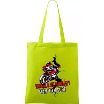 Nedalo se odolat, mám to v sobě silniční motorka - Taška bavlněná - 42 x 38 cm ( Limetková )