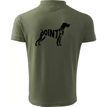 Pánská košile Pointer nápis v těle - Polokošile pánská Pique Polo 203 - 5XL ( Khaki )