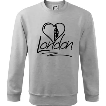 London Love - Mikina Essential dětská - 158 cm/12 let ( Světlešedý Melír )