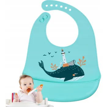 Bryndák Simed Silikonový bryndák s kapsou - Velryba