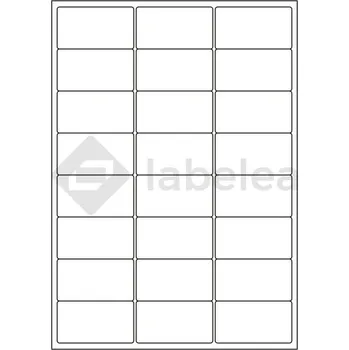 Samolepící etiketa Labelea Samolepicí etikety 64x33,9 mm bílé papírové, na archu A4, pro laserový a inkoustový tisk, Barva etiket Bílá, Počet archů v balení 100 EPY064034W024S