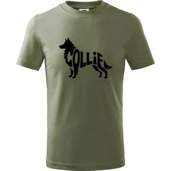 Colie nápis v těle - Tričko dětské bavlněné - 158 cm/12 let ( Khaki )