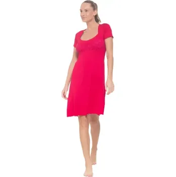 Dámská noční košile Dámská noční košile Follia modal Clodette/10630, XL, třešňová