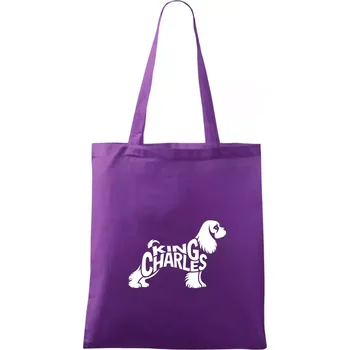 Labrador nápis v těle - Taška bavlněná - 42 x 38 cm ( Fialová )