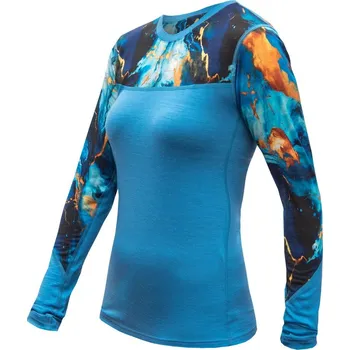 Dámské oblečení SENSOR MERINO IMPRESS dámské triko dl.rukáv modrá/universe L