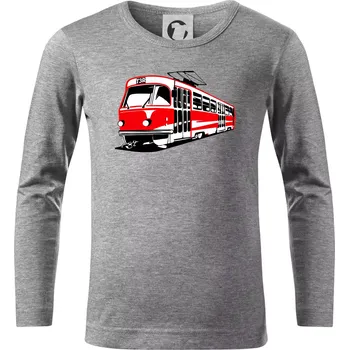 Chlapecké tričko Tramvaj T3R barevná - Triko dětské Long Sleeve - 122 cm/6 let ( Tmavě šedý melír )