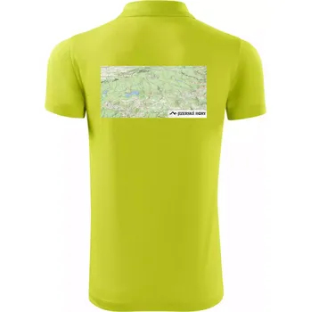 Pánská košile Jizerské hory mapa - Polokošile Victory sportovní (dresovina) - L ( Limetková )