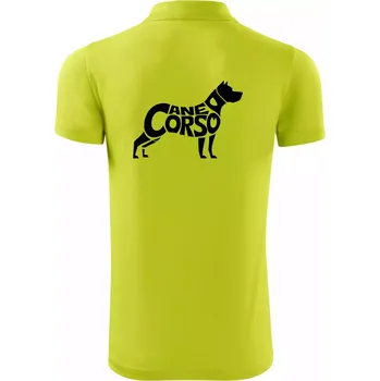 Pánská košile Cane corso nápis v těle - Polokošile Victory sportovní (dresovina) - L ( Limetková )