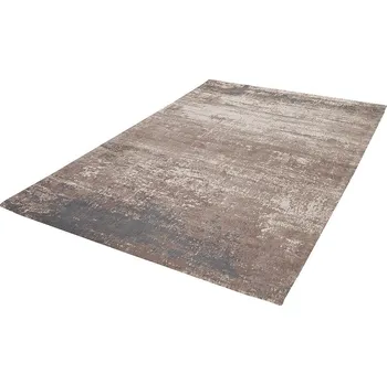 Koberec Moderní obdélníkový koberec Adassil v béžových tónech s efektem malby z bavlny a mikrovlákna vhodný pro podlahové topení 240 cm