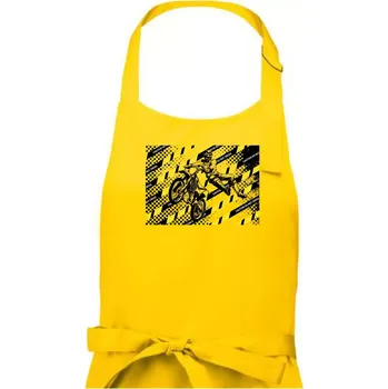 Kuchyňská zástěra Caution do not cross - Dámská zástěra na vaření - Univerzální velikost ( Žlutá )