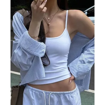 přiléhavé tílko top z jemné látky na léto Barva: Bílá, Velikost: S