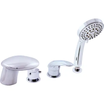 Vodovodní baterie DUNAJ - Vanová baterie 4-otvorová, vodopád, Chrom D471.0P, RAV Slezák