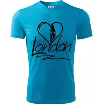 London Love - Dětské triko sportovní (dresovina) - 146 cm/10 let ( Světlý tyrkys )