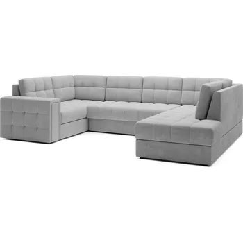 Sedací souprava Rozkládací rohová sedačka GLOSSO U světle šedá