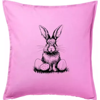 Polštář Český velikonoční králík - Polštář 50x50 - 50x50 - Pouze potah ( Růžová )