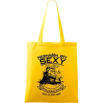 Nesnáším být sexy - strojvůdce - Taška bavlněná - 42 x 38 cm ( Žlutá )