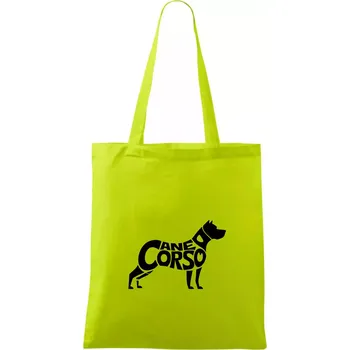 Cane corso nápis v těle - Taška bavlněná - 42 x 38 cm ( Limetková )
