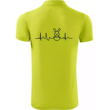 Pánská košile EKG Velikonoční zajíc - Polokošile Victory sportovní (dresovina) - M ( Limetková )