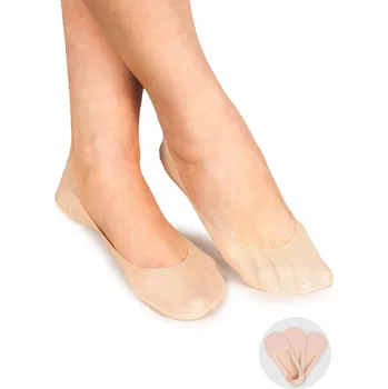 Dámské ponožky Béžové Ponožky kotníkové ponožky dámské nízké laserem řezané 3PAK 36-41