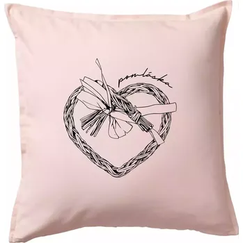 Polštář Pomlázka - pomláska - Polštář 50x50 - 50x50 - Pouze potah ( Světle růžová )