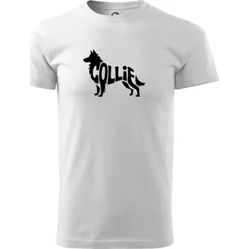Pánské tričko Colie nápis v těle - Triko extra velké (5-8XL) - 8XL ( Bílá )